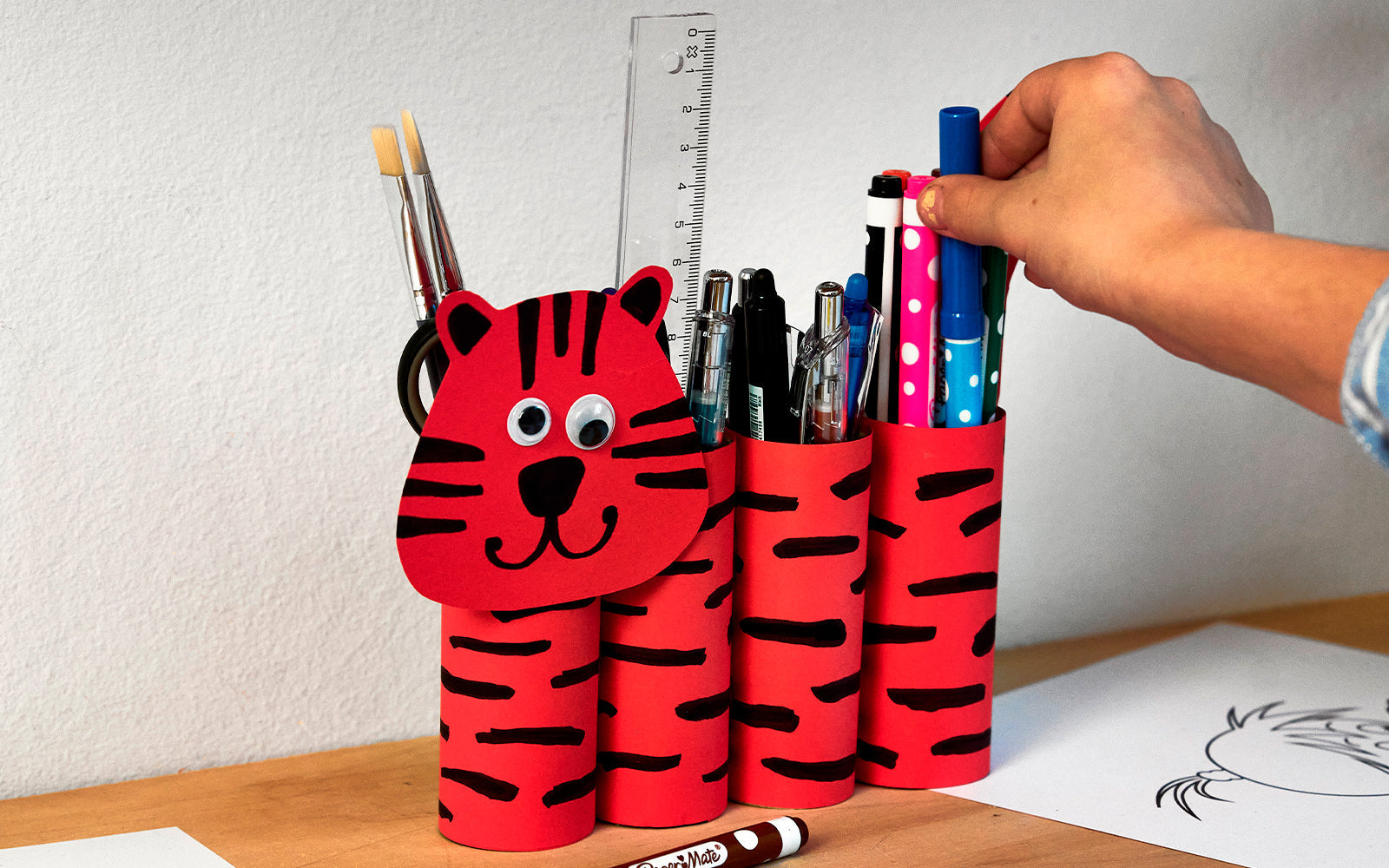 Tiger blyantholder