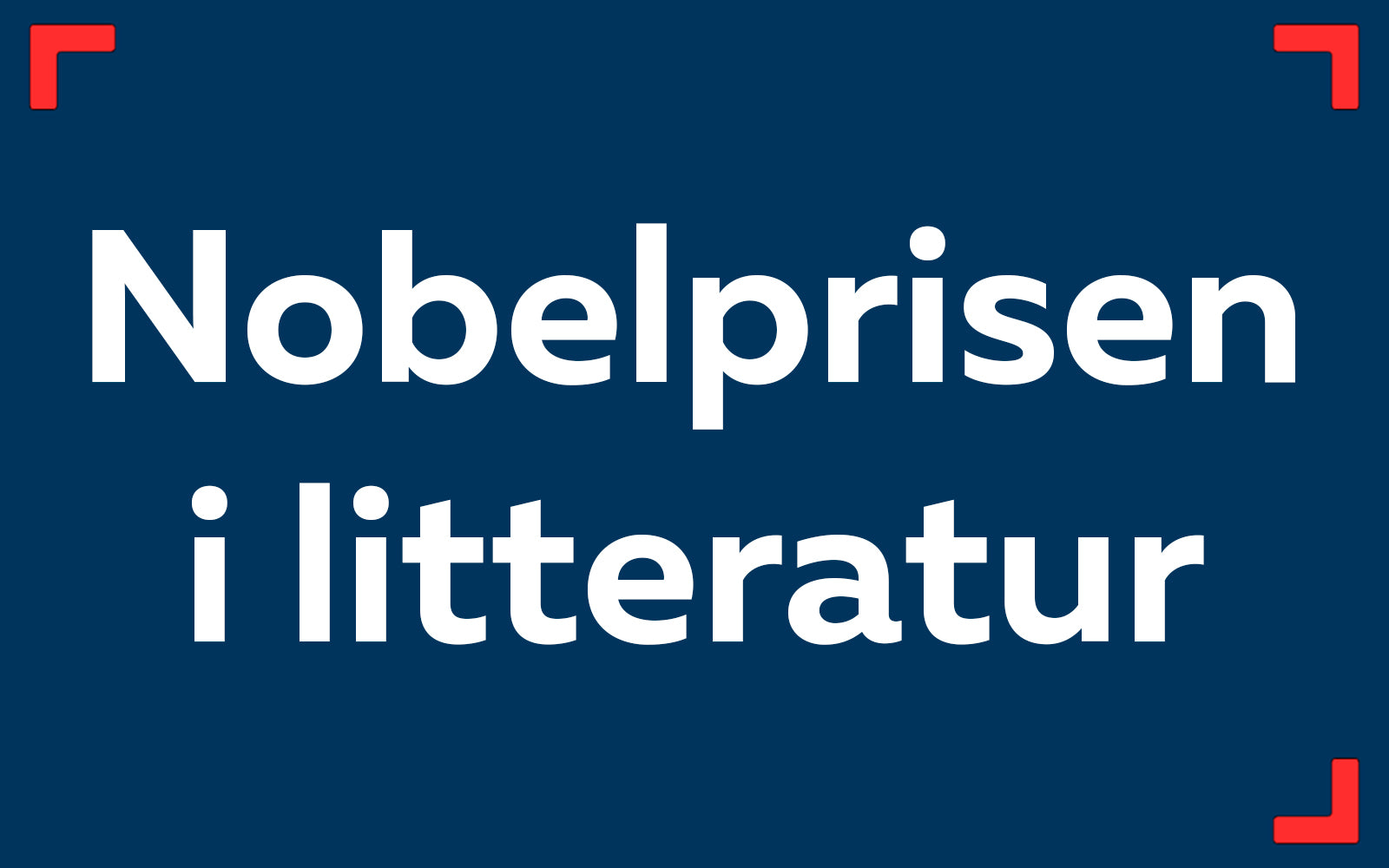 Nobelprisen i litteratur