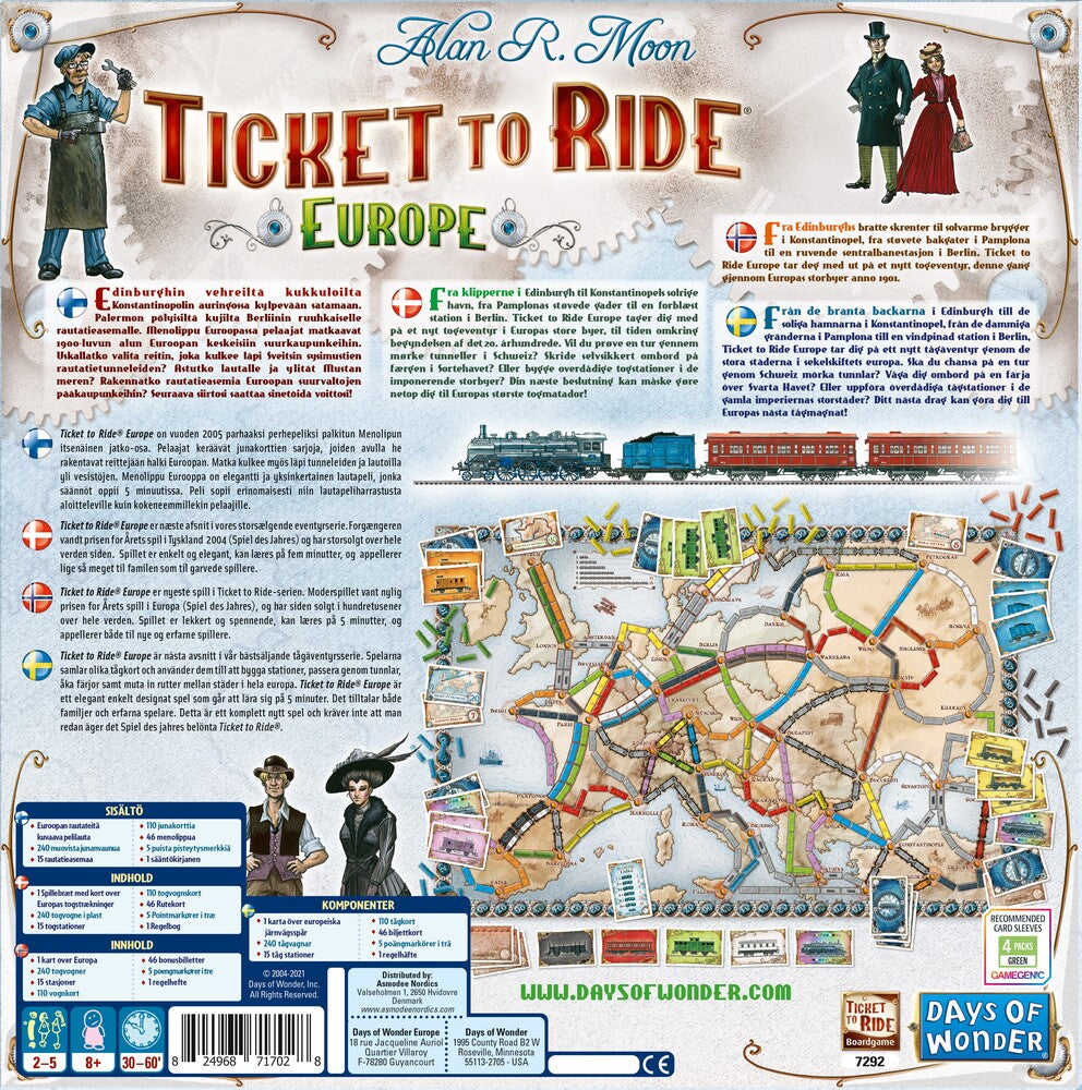Ticket to ride Europe Nordic Refresh