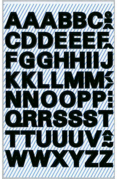 Etiketter bogstaver a-z sort /2 ark
