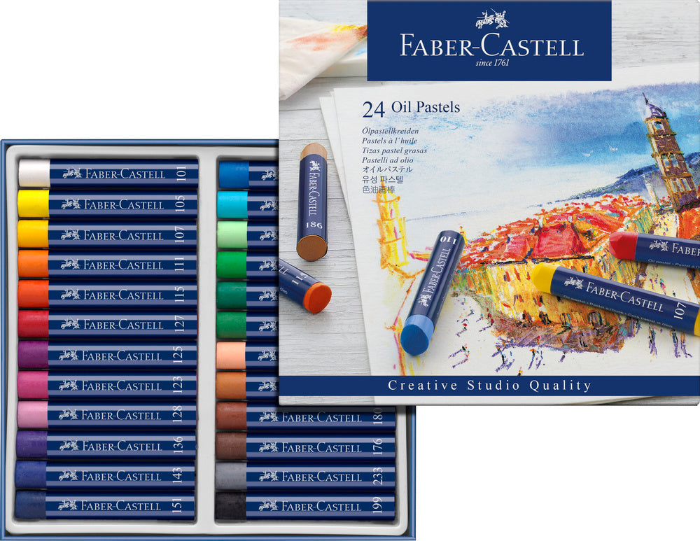 Oliekridt Faber-Castell pastels 24 stk