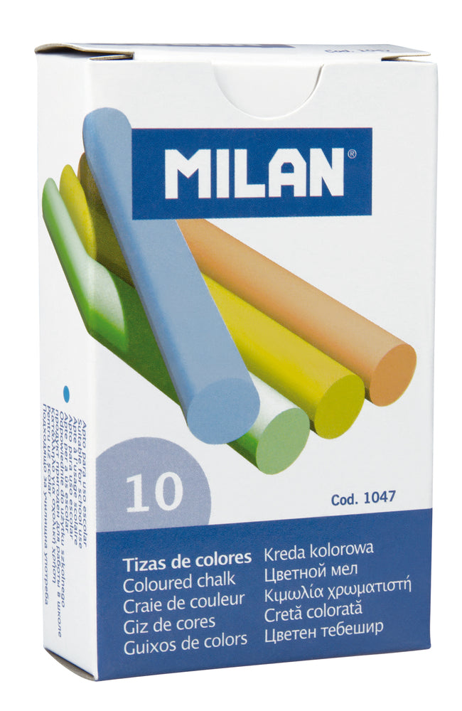 MILAND tavlekridt 5 Farver 10 stk.
