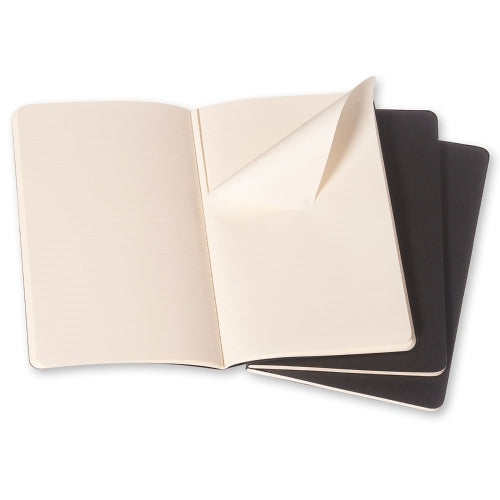 Notesbog Moleskine pocket cahiers sort 3 stk m/64 kvadrerede