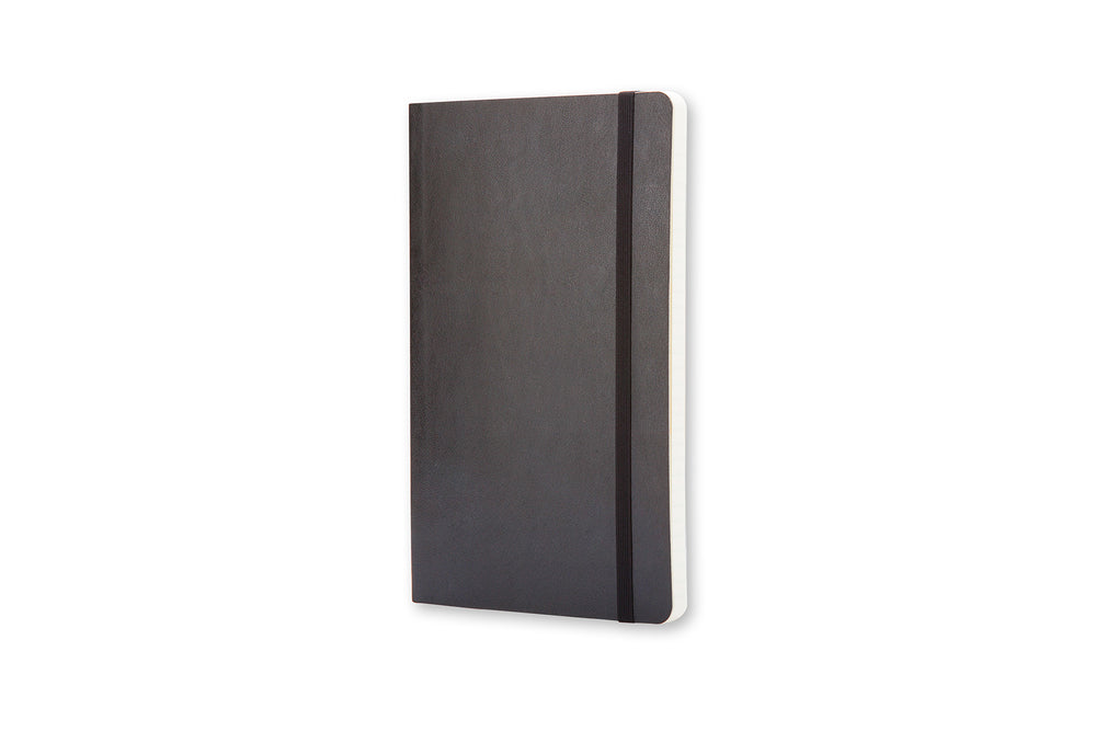 Notesbog Moleskine large sort m/192 linjerede ark soft cover