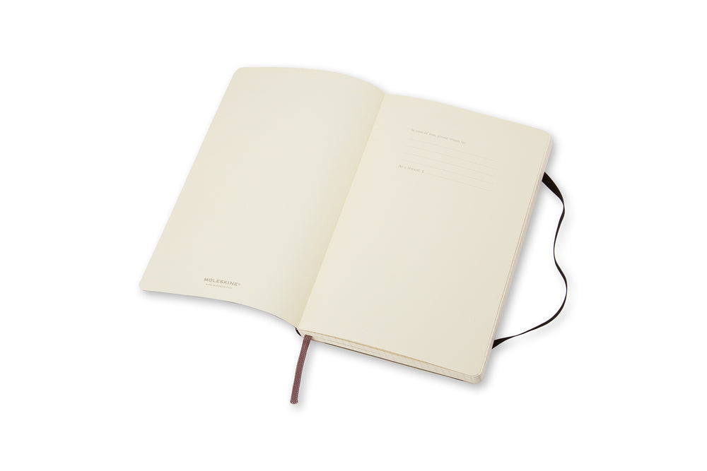 Notesbog Moleskine large sort m/240 kvadrerede ark soft