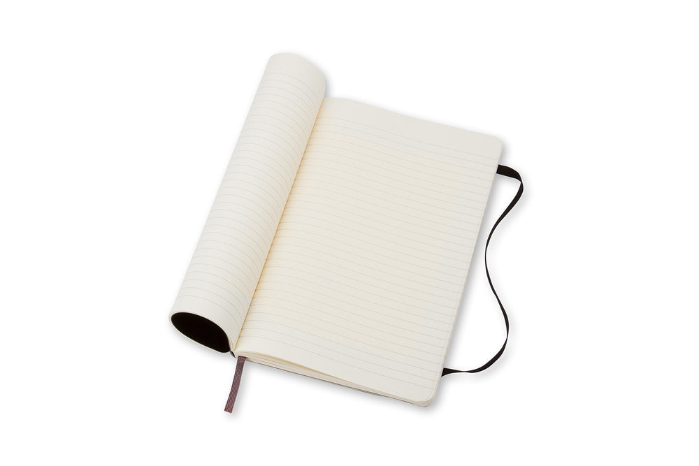 Notesbog Moleskine x-large sort m/192 blanke ark soft cover