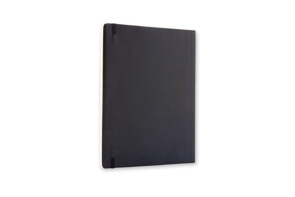 Notesbog Moleskine x-large sort m/192 linjerede ark soft