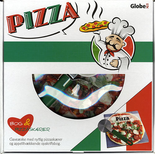 Pizza - boks, med pizza-skærer