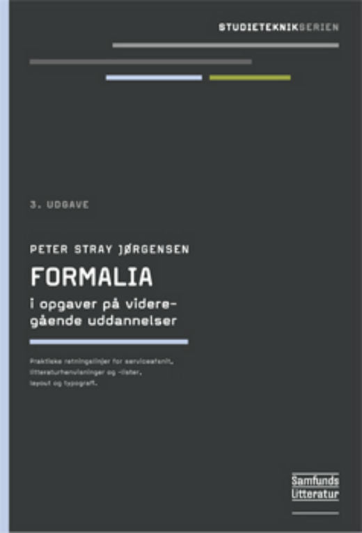 Formalia i opgaver på videregående uddannelser
