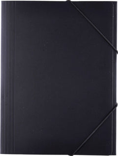 Elastikmappe karton sort A4