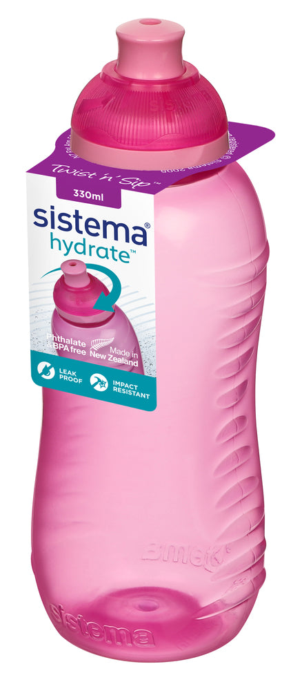 Drikkeflaske Sistema twist´n sip 330 ml ass