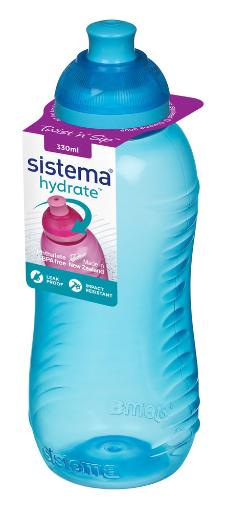 Drikkeflaske Sistema twist´n sip 330 ml ass