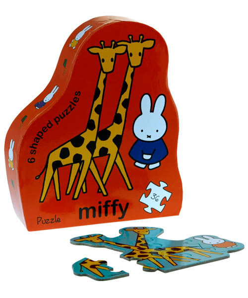 Miffy puslespil med 6 formede dyrepuslespil