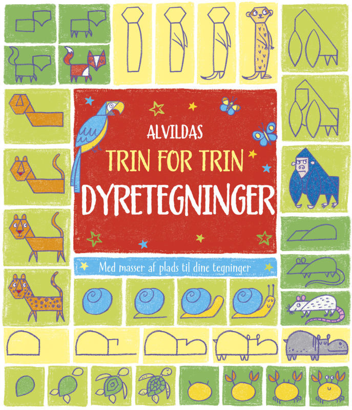 Alvildas trin for trin-dyretegninger