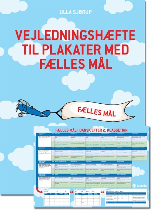 Fire plakater med Fælles Mål i dansk samt vejledningshæfte