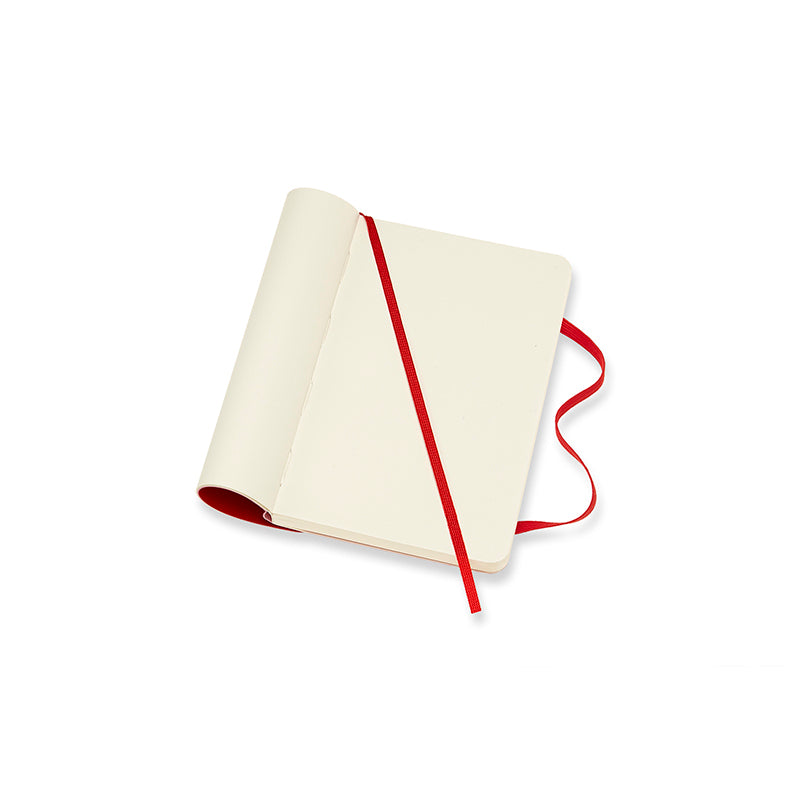 Notesbog Moleskine pocket rød m/192 blanke ark soft cover