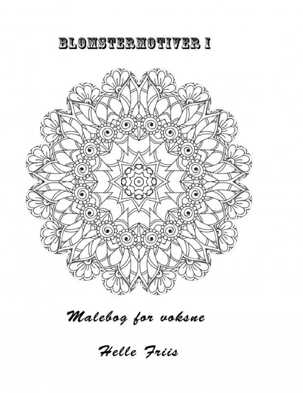 Blomstermotiver I Malebog for voksne