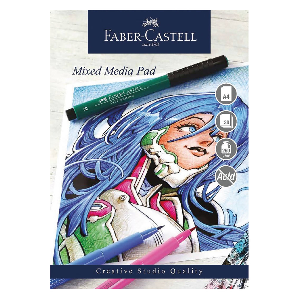 Akvarel blok Faber-Castell mixed A4 250g syrefri 30ark