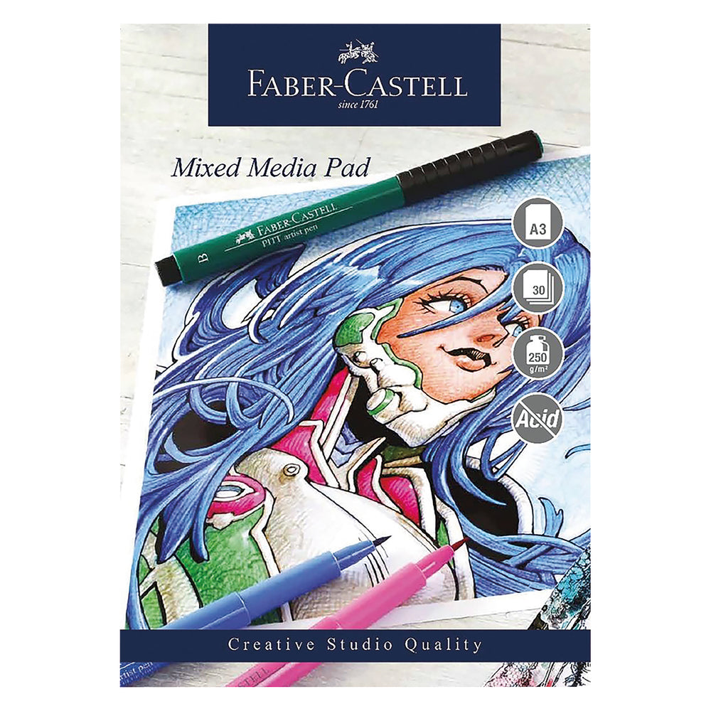 Akvarel blok Faber-Castell mixed A3 250g syrefri 30ark