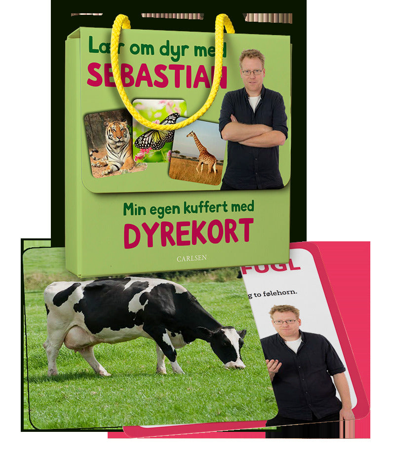 Min egen kuffert med dyrekort - Lær om dyr med Sebastian Klein
