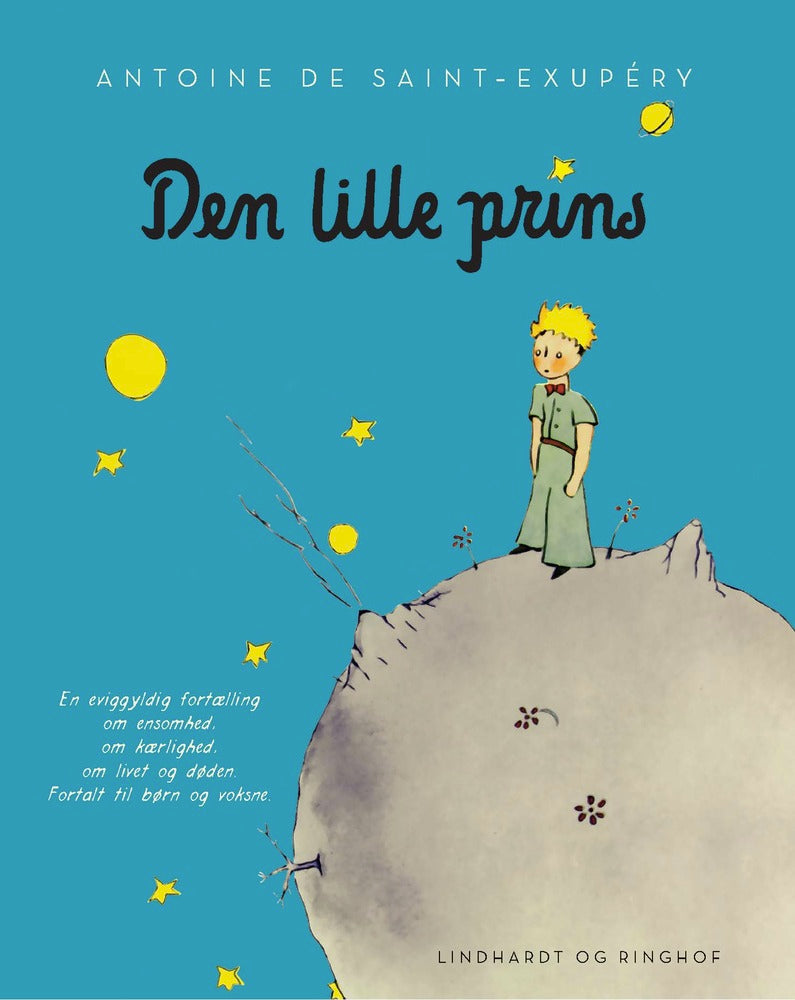 Den lille prins, lyseblå, indbundet m. smudsomslag