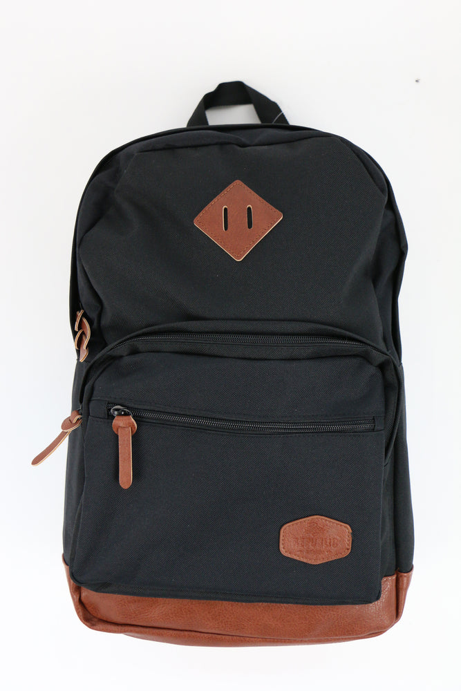 D2 Rygsæk Real Republic m/pc rum sort polyester m/pu bund