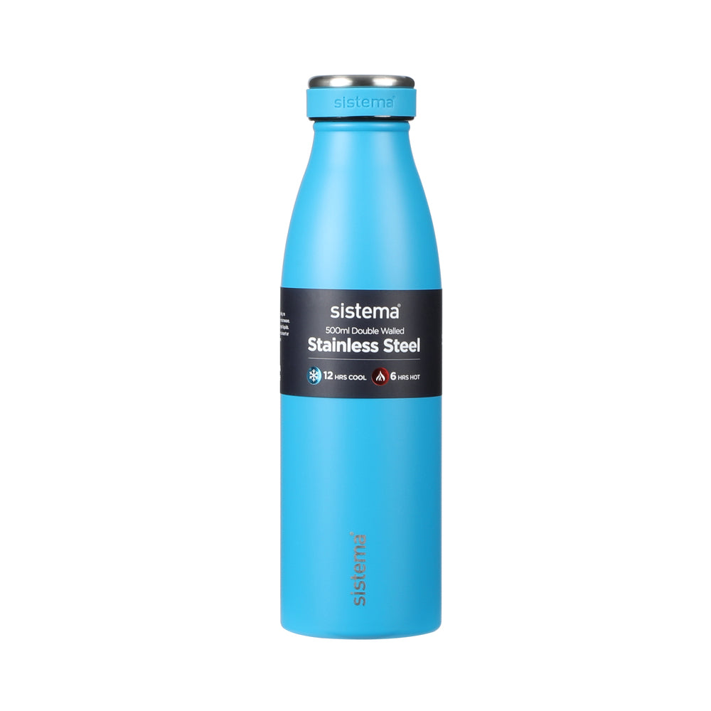 Sistema drikkeflaske stainless steel 500 ml ass farver