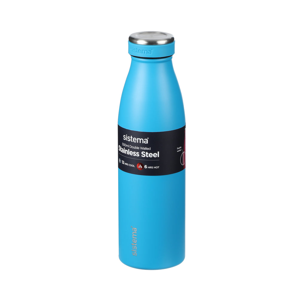 Sistema drikkeflaske stainless steel 500 ml ass farver