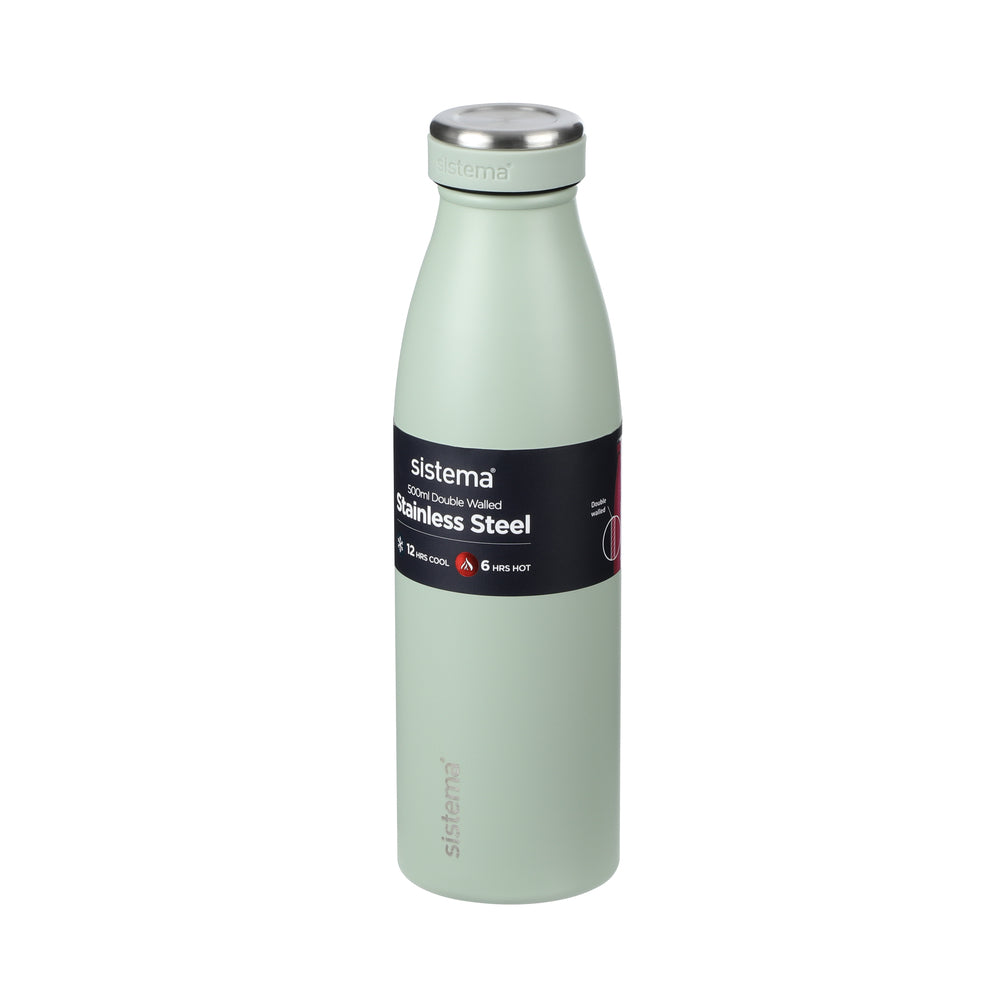 Sistema drikkeflaske stainless steel 500 ml ass farver