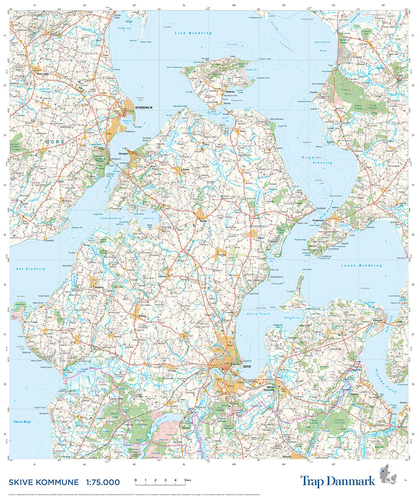 Trap Danmark: Kort over Skive Kommune