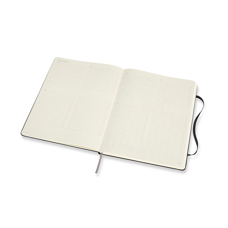 Notesbog Moleskine pro xl sort m/linjerede ark