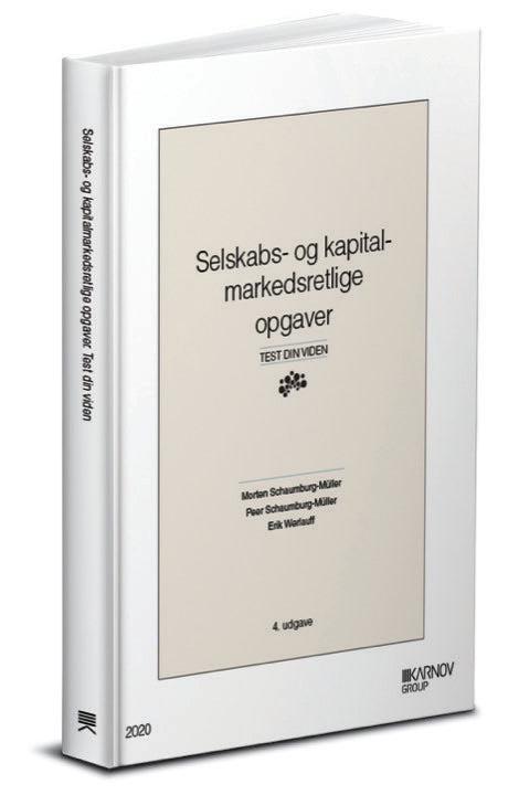 Selskabs- og kapitalmarkedsretlige opgaver.