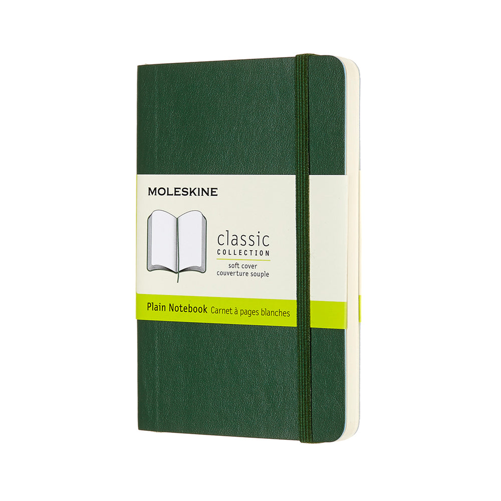 Notesbog Moleskine classic pocket soft p myr green 9x14cm