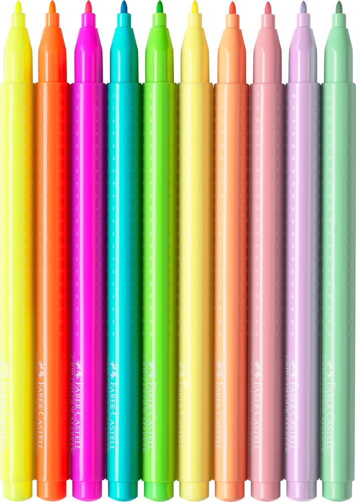 Tusser grip Faber-Castell 10 stk 5 neon 5 pastel