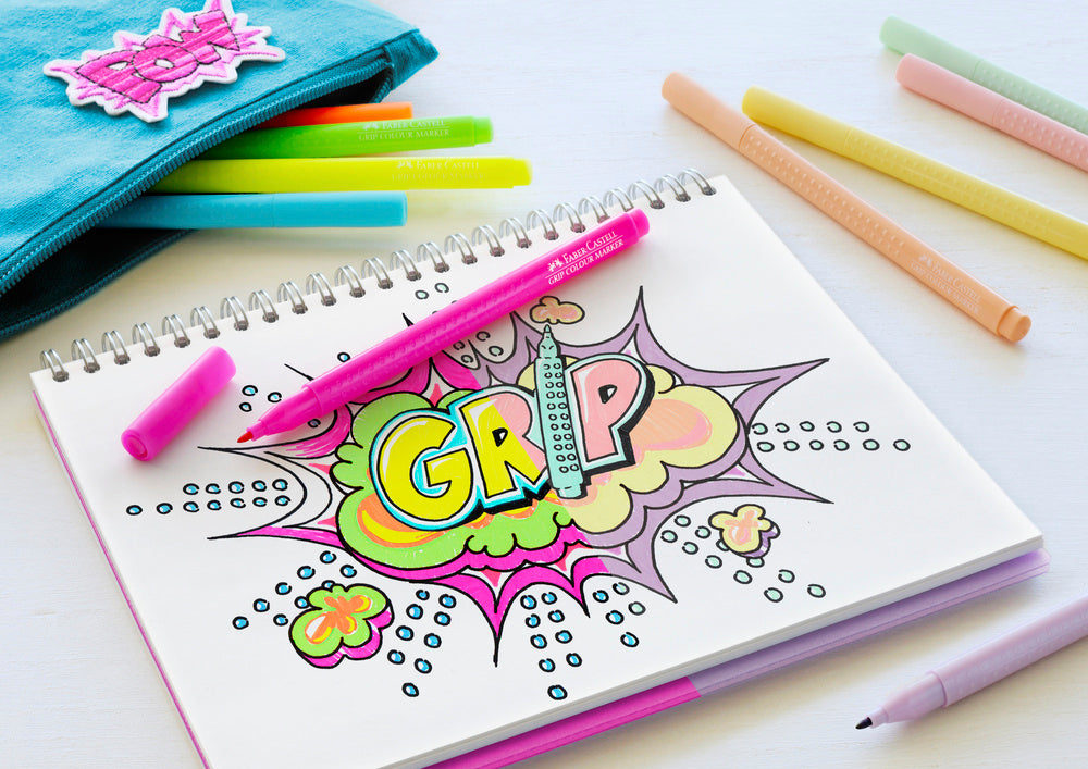 Tusser grip Faber-Castell 10 stk 5 neon 5 pastel