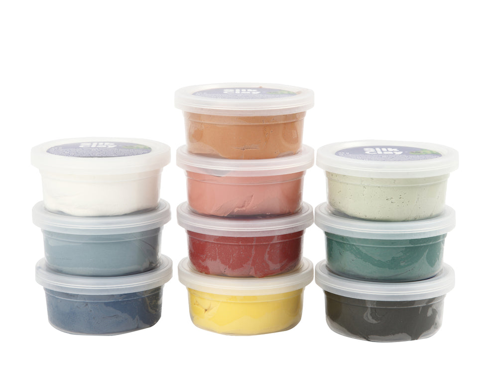 Silk clay 10 ass støvede farver 40 g