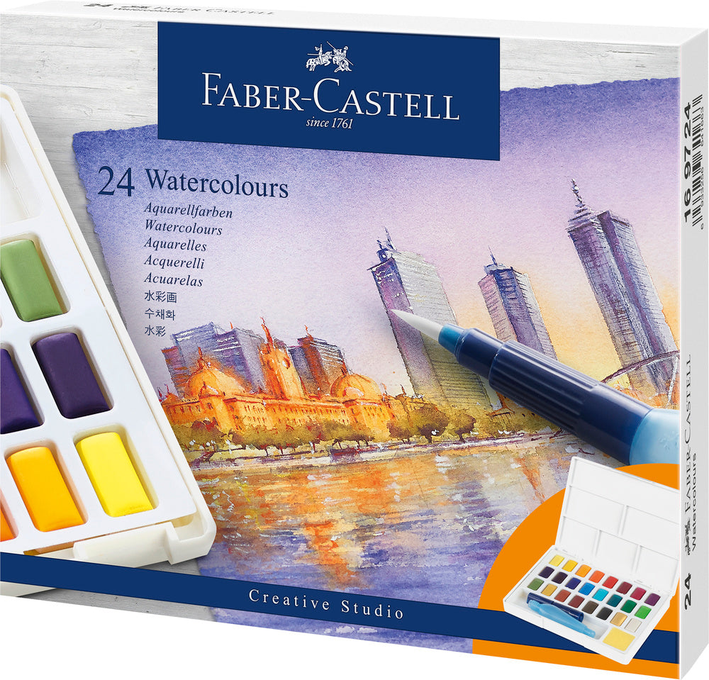 D2 Vandfarver Faber-Castell 24 stk