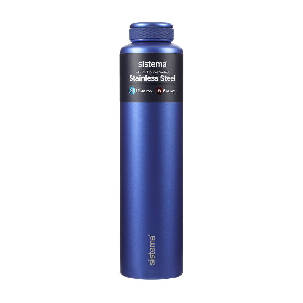 SISTEMA DRIKKEFLASKE CHIC Stainless Steel 600 ml ASS FARVER