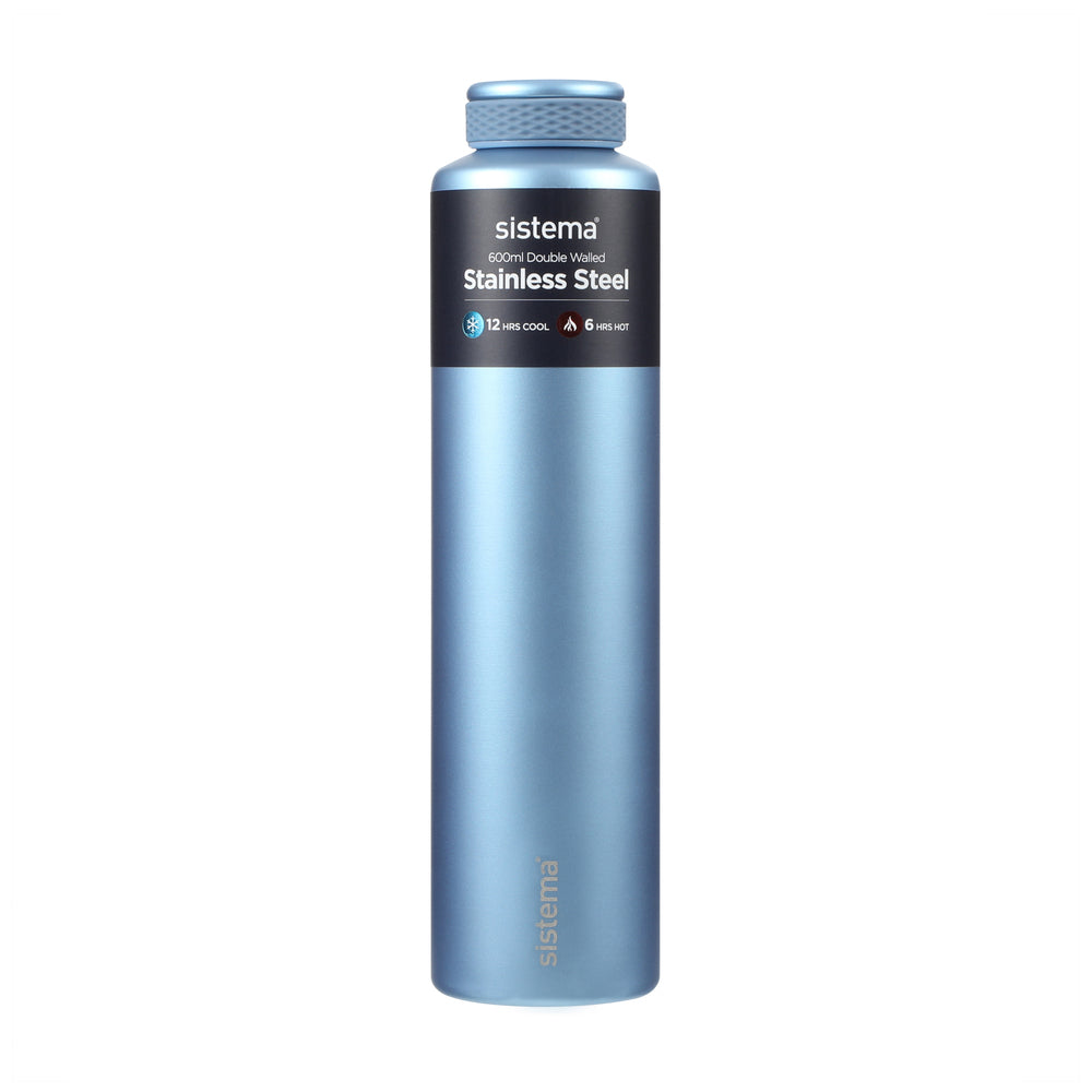 SISTEMA DRIKKEFLASKE CHIC Stainless Steel 600 ml ASS FARVER
