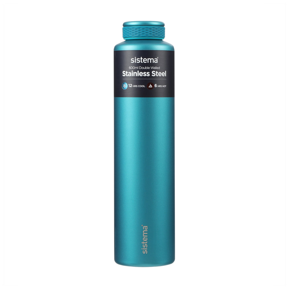 SISTEMA DRIKKEFLASKE CHIC Stainless Steel 600 ml ASS FARVER