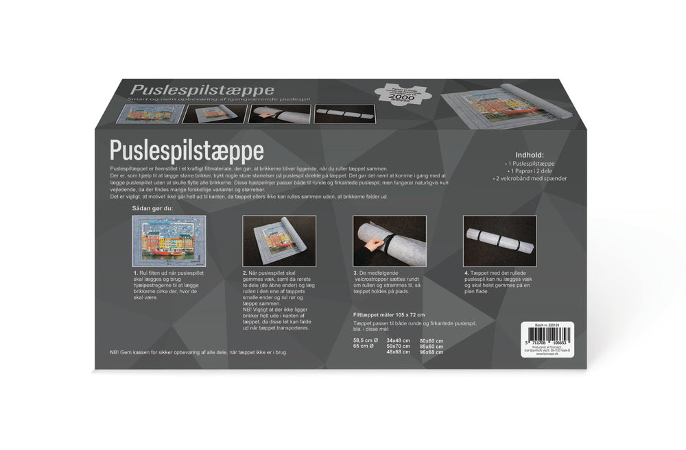 Puslespilstæppe 105x72cm