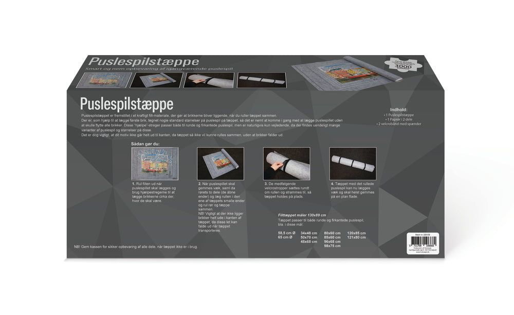 Puslespilstæppe 130x89cm