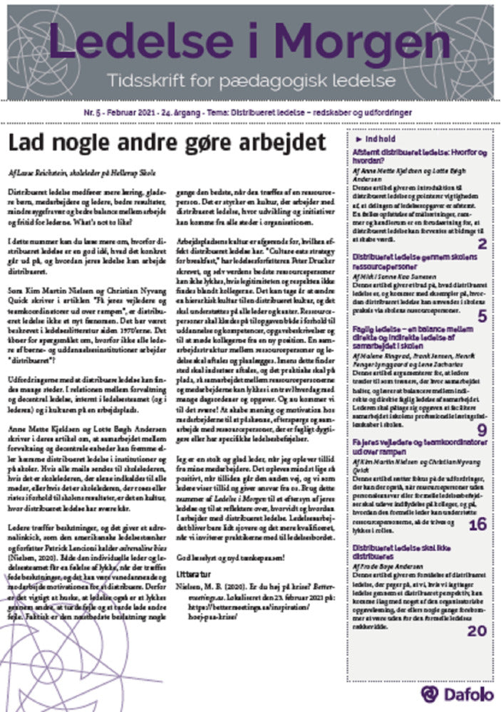 Ledelse i Morgen, Nr. 5 Februar 2021
