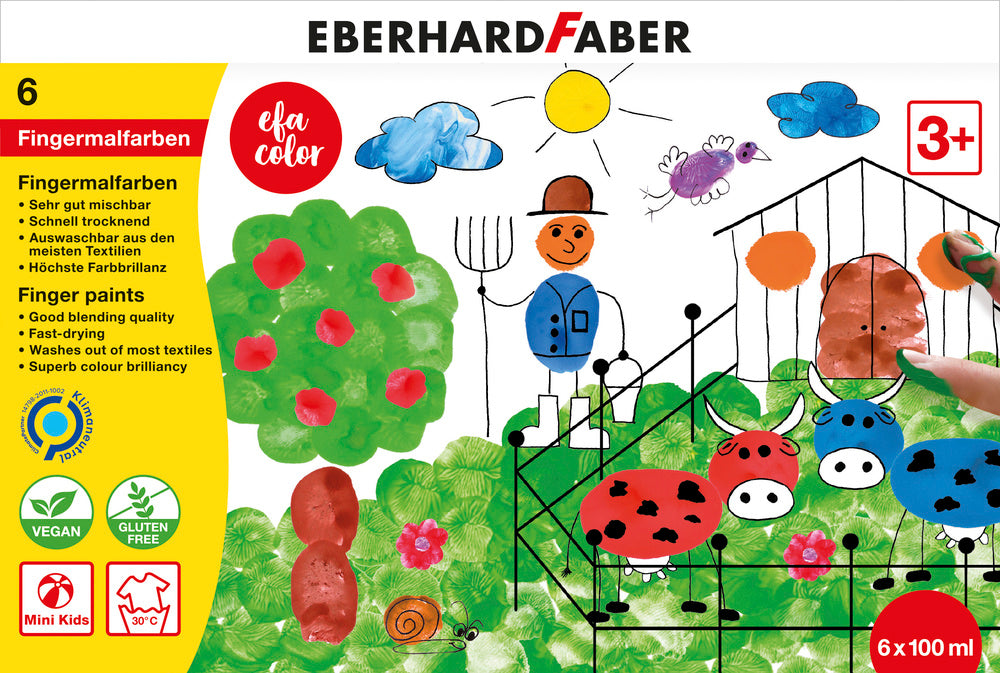 D1 Eberhard Faber Fingermaling 100 ml 6 ass farver