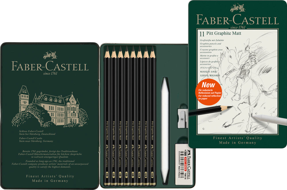 Pencil pitt graphite mat Faber-Castell 11 stk