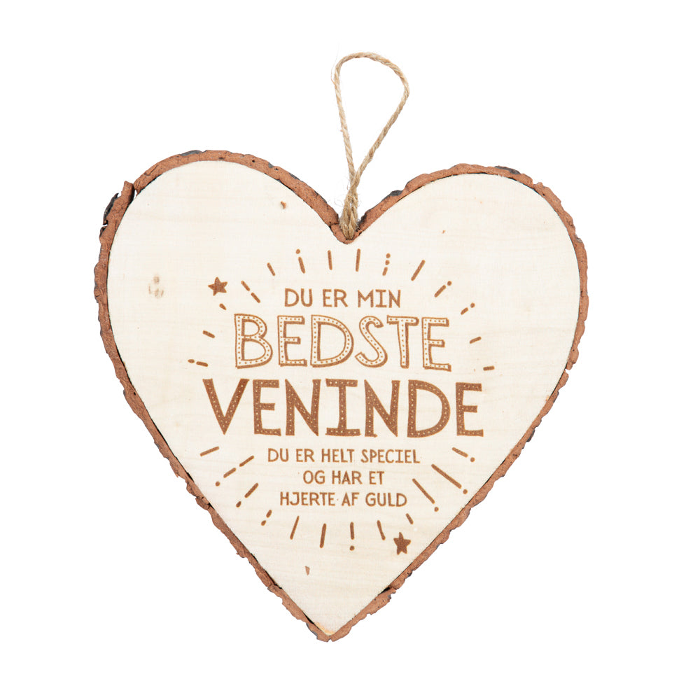 Træhjerte BEDSTE VENINDE