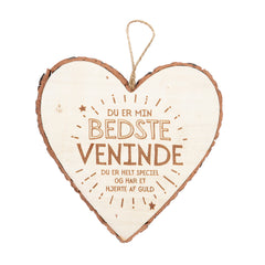 Træhjerte BEDSTE VENINDE