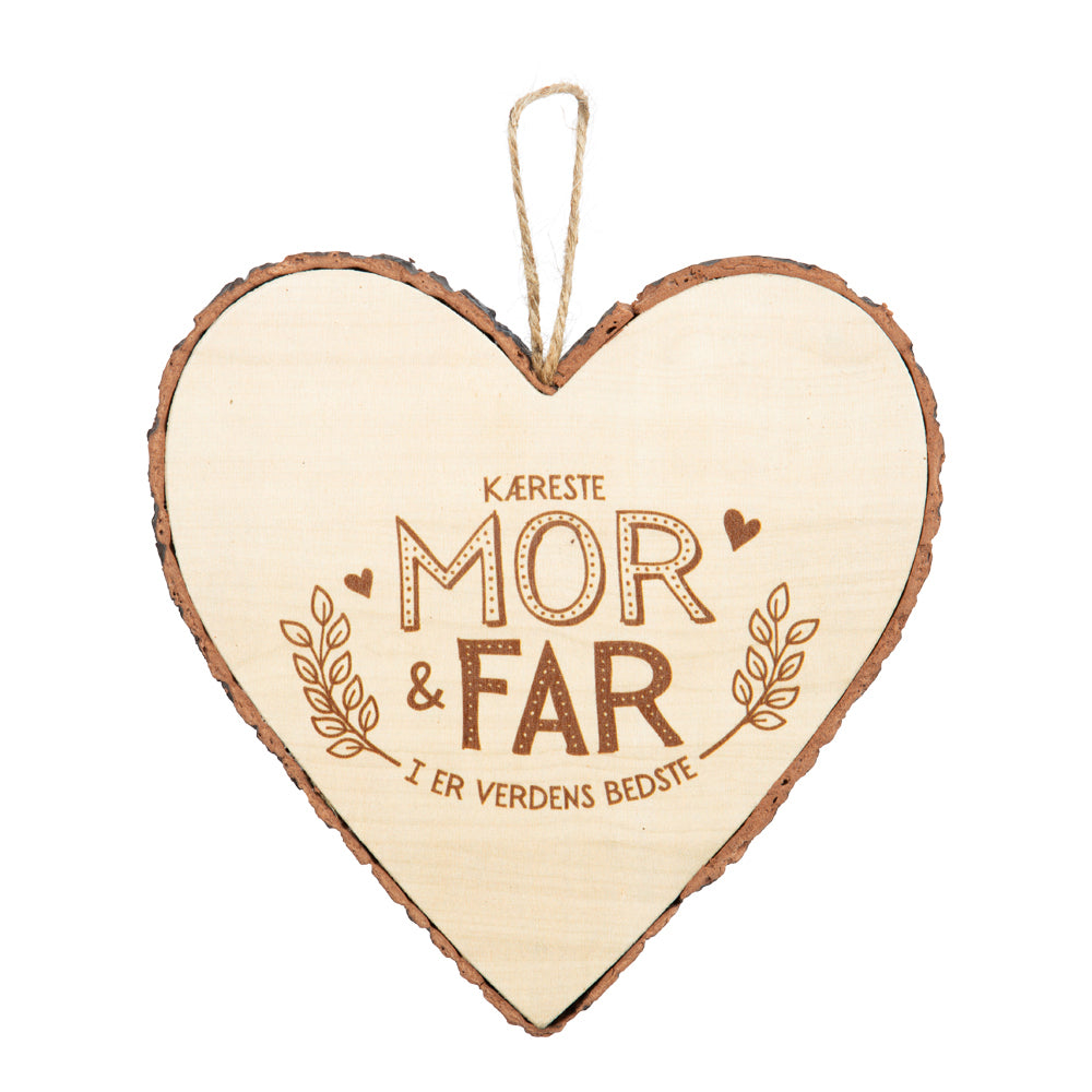 Træhjerte KÆRESTE MOR & FAR