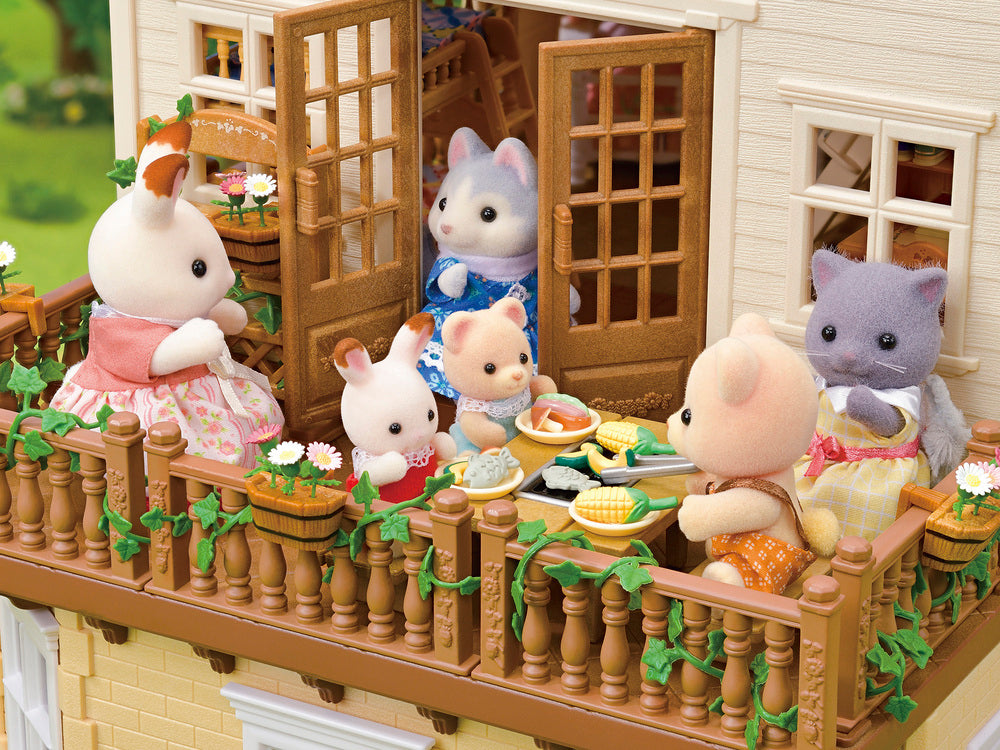 Sylvanian Families Byhus med Lys - med hemmeligt loftsrum
