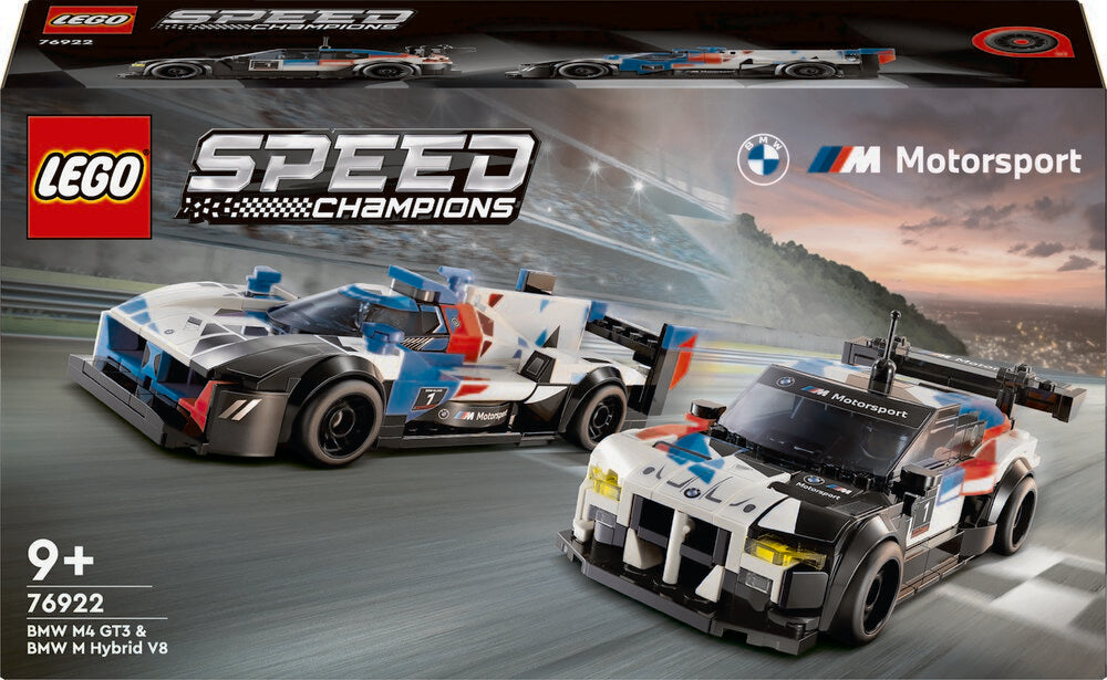 D3 76922 LEGO Speed Champions BMW M4 GT3 og BMW M Hybrid V8-racerbiler